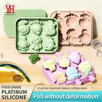 Moule à glace portable en silicone de qualité alimentaire, flexible, pour faire des glaces maison, réutilisable, passe au lave-vaisselle, sans BPA, en forme d'animal