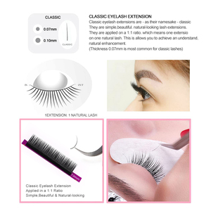 ขนตาปลอมแบบเส้นต่อเส้นขายส่ง 6 มิติ แบบสำเร็จรูป 16 แถว สีดำด้าน ขนตาแคชเมียร์แบบถาด - Product Image 6