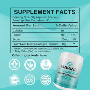 Suplementos para el Cuidado de la Salud, Péptidos de Colágeno Marino Hidrolizado en Polvo para la Belleza de la Piel, Cabello y Uñas, Venta al por Mayor, OEM, ODM - Product Image 2