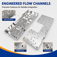 Plaque de refroidissement liquide usinée sur mesure par CNC, haute conductivité thermique, dissipateur de chaleur, composants de refroidissement thermique