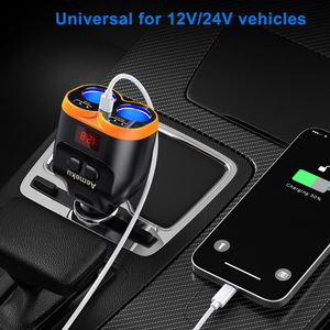 Cargador Rápido para Auto de 12V, Adaptador USB de 5 Puertos con Encendedor de Cigarrillos, Compatible con <span class=keywords><strong>iPhone</strong></span> y Samsung <span class=keywords><strong>12</strong></span>-24V - Product Image 4
