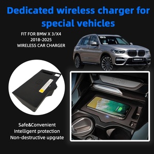 Caricatore Wireless Qi Veloce Dedicato per Nuova <span class=keywords><strong>BMW</strong></span> X3 X4 G01 G08 2018 2019 2020 2021 2022 2023 2024 2025 - Product Image 3