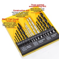 Jeu de 16 forets de 2 à 10 mm, forets hélicoïdaux pour métal, bois, béton, livré avec un étui de rangement portable