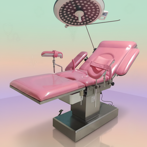 Table d'examen en acier inoxydable <span class=keywords><strong>Herta</strong></span> avec étriers pour procédures obstétricales, table gynécologique électrique multifonctionnelle manuelle - Product Image 1