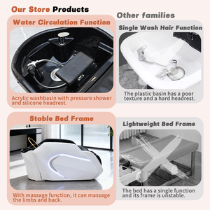 Elektrische Ganzkörper therapie Vibrations <span class=keywords><strong>massage</strong></span> Shampoo Bett Set Friseursalon Special <span class=keywords><strong>Head</strong></span> Spa Smart Haar wasch bett <span class=keywords><strong>Massage</strong></span> tisch - Product Image 6