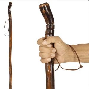 Bâton de randonnée vintage en bois verni durable de 120 cm avec embout en caoutchouc, design personnalisé d'usine, 20 ans d'expérience - Product Image 2