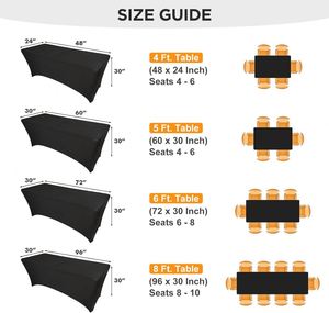 White Elastic Stretch Woven Spandex <b>Table</b> <b>Cover</b> & Skirt Waterproof & Oilproof Ruffled Design for Outdoor Weddings - Product Image 4