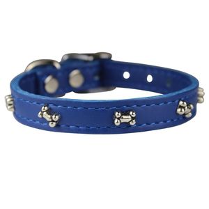 Nuevo <span class=keywords><strong>collar</strong></span> de perro de hueso de cuero de firma de cuero genuino 100% - Product Image 1