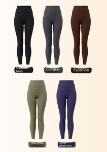 Leggings d'hiver à haute élasticité pour femmes épais polaire <span class=keywords><strong>thermique</strong></span> Super pantalon motif solide chaud hiver Yoga Leggings - Product Image 5