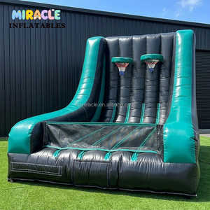 Terrain <span class=keywords><strong>de</strong></span> jeu <span class=keywords><strong>gonflable</strong></span> <span class=keywords><strong>professionnel</strong></span> en PVC à double piste pour le basketball, grande <span class=keywords><strong>aire</strong></span> <span class=keywords><strong>de</strong></span> <span class=keywords><strong>jeux</strong></span> interactive avec souffleur d'air - Product Image 5