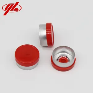 13mm Smooth Surface Red Color Pharma Flip Bottle Cap Cover