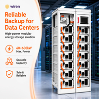 Wiren UPS4C2 Centros de Datos de Respaldo Confiables 153.6kWh BESS 60kW-600kW 4C Gabinete de Baterías Modular LiFePO4 de Alta Potencia Refrigerado por Aire