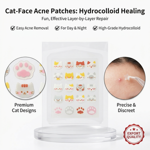 Parches Hidrocoloides para el Acné con Diseño de Gato, Absorción Profunda, <span class=keywords><strong>Curación</strong></span> Rápida, Protección Diurna y Nocturna - Product Image 4