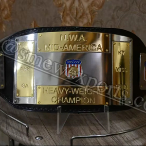 NWA Mid America World Wide Wrestling Championship Belt <strong>Boxing</strong> Gloves Bag Set
