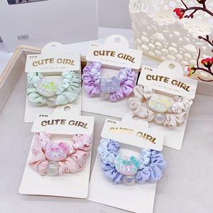 2 pcs/sसेट प्यारे पशु लोचदार बाल-बाल संबंध और स्क्रोधी लड़कियों के सामान-रबर बैंड - Product Image 1