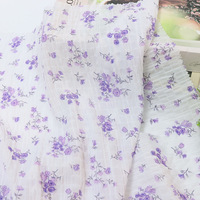 Nouveau tissu en mousseline froissée à petites fleurs imprimées pour robes, chemisiers et chouchous pour femmes – Collection Printemps-Été