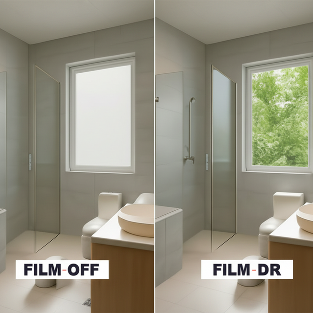 Smart Film Electrochromic Explosion-Proof UV Block Solid Structure Modern Glass for Industrial Commercial Bathroom Living Room