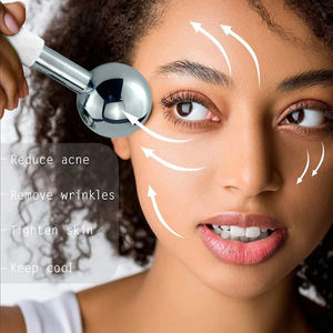 Massaggiatore <span class=keywords><strong>Viso</strong></span> Crioterapico Pre-Chill, Sfera di Ghiaccio in Acciaio Inox 304, Rullo Caldo/Freddo <span class=keywords><strong>per</strong></span> Massaggio Profondo dei Tessuti del <span class=keywords><strong>Viso</strong></span> - Product Image 2