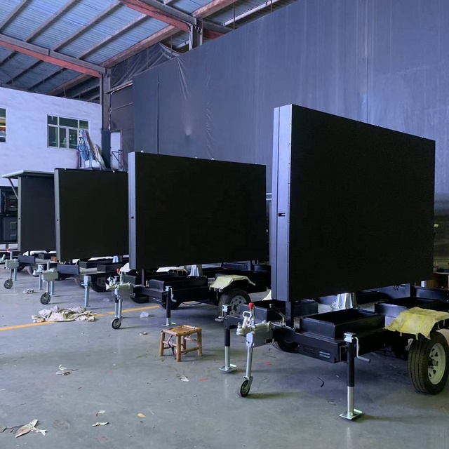 Mobile Trailer Led Signage Outdoor P5 P6 Led Display Digital Advertising Led Screen Use Solar Panels and Battery