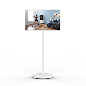 Téléviseur portable moderne blanc 21,5 pouces 4G+64G sans fil Android 12 pour le camping MTK8788 avec support au sol et rétroéclairage LED HD numérique - Product Image 2