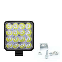 3 pouces Mini 16LED 48W barre lumineuse de travail LED projecteur carré 12V 24V barre lumineuse LED tout-terrain pour camion tout-terrain 4X4 4WD voiture SUV ATV