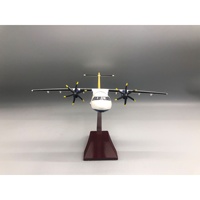 Modelo de Avión de Pasajeros ATR/42-600DrukAir Bhutan Airlines, 32 cm, Realista, de Resina, con Luces, Ruedas Simuladas, Caja de Color Estático