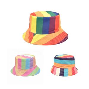 New Design Fashion Unisex <strong>Cheap</strong> Spring Summer Rainbow Pattern Fisher <strong>Bucket</strong> <strong>Hats</strong> Floral Printing <strong>Bucket</strong> <strong>Hat</strong> - Product Image 2