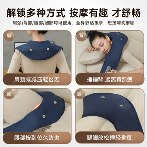 Xiyin Neck Massager Navy Blue USB Rechargeable Heating 15min Timer For Neck And Shoulder Relief - Product Image 4