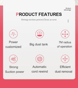 강력한 700W-2000W 사이클론 무선 진공청소기 - Product Image 5