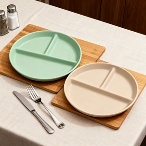 <span class=keywords><strong>Assiette</strong></span> en céramique personnalisée colorée à 3 compartiments, moderne et durable, pour restaurant, 8 pouces, en porcelaine, <span class=keywords><strong>assiette</strong></span> à dîner divisée pour adultes - Product Image 3