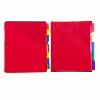 Classeur à 3 anneaux transparent personnalisé en PP avec intercalaires à index et pochettes format Lettre