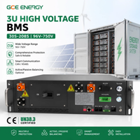 BMS 3U HV 512V 125A avec équilibrage actif pour batterie lithium-ion, idéal pour système de stockage d'énergie solaire hors réseau