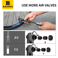 Pompe à vélo manuelle haute pression BAIMEI 80-130 PSI avec support pour VTT, étanche et durable