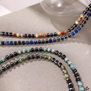 TG Bijoux à la mode Cadeaux Bracelets faits à la main en acier inoxydable pierre naturelle perlée <span class=keywords><strong>hématite</strong></span> et Lapis Lazuli - Product Image 4