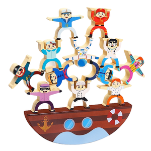 Giocattoli in Legno all'Ingrosso di Grande Successo: Gioco di Equilibrio con Blocchi da Costruzione a Tema Circo Ercole, <span class=keywords><strong>Puzzle</strong></span> e Giocattoli Impilabili in Legno - Product Image 1