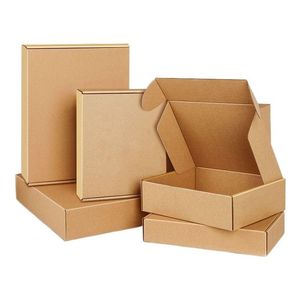 Encre de soja E-Commerce Panneaux marquables personnalisés Enveloppe kraft Boîte de papier pour vêtements à structure ondulée rigide pour emballage - Product Image 5