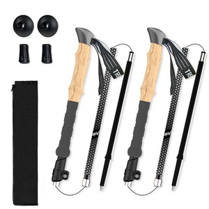 Bâton de randonnée télescopique en mousse EVA et aluminium pour la randonnée en plein air, la défense personnelle et la marche. - Product Image 4