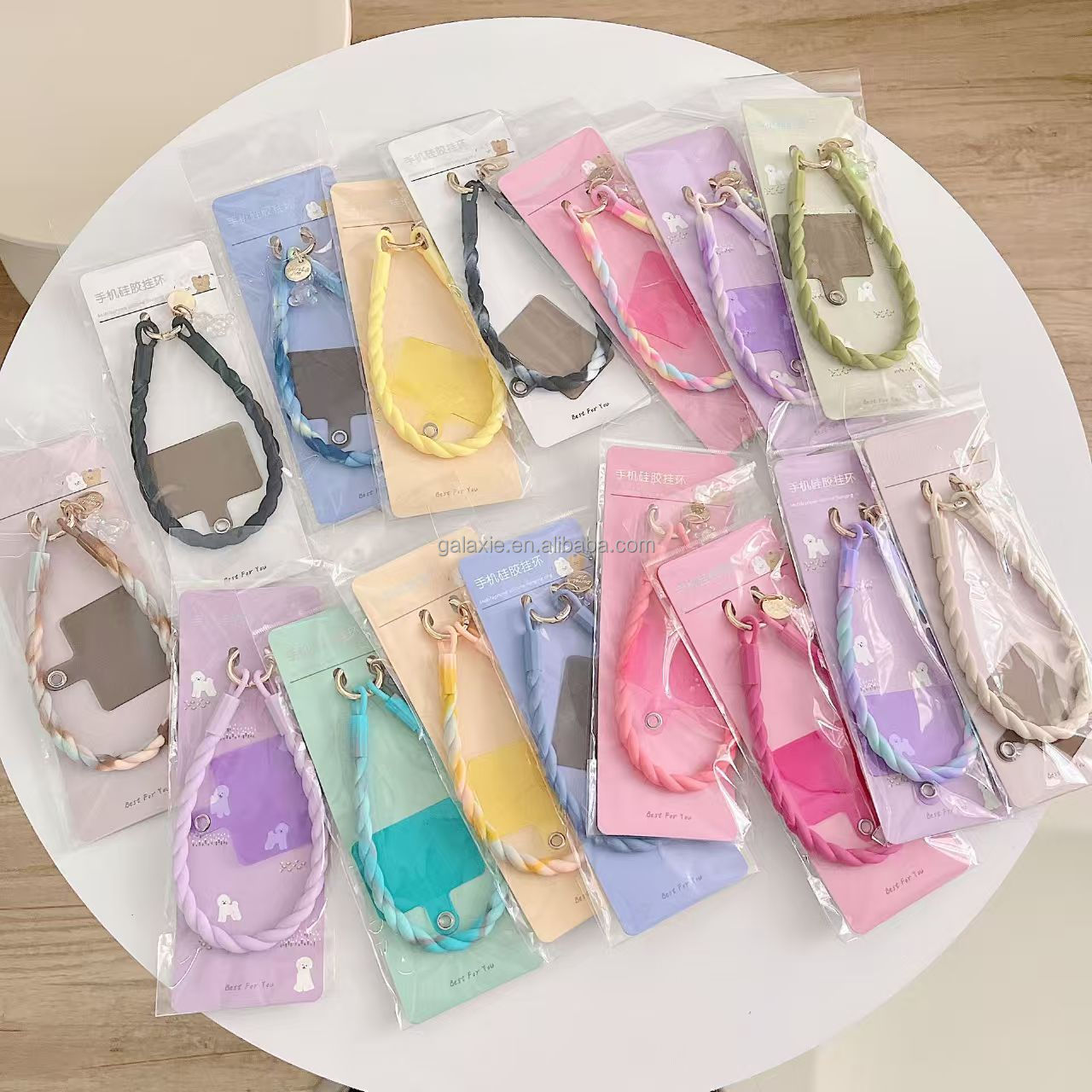 JY New Personalized Silicone Tassel Keychain Bracelet Key Ring Backpack Pendant Bracelet