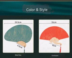 Abanico de Cartón Grueso de Buena Calidad Personalizado, Abanico de Papel de Arroz de Doble Cara Pintado a Mano, Caligrafía y Pintura China Semielaborada - Product Image 4