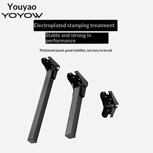 <span class=keywords><strong>Pieds</strong></span> <span class=keywords><strong>de</strong></span> <span class=keywords><strong>table</strong></span> pliants en tube carré métallique noir avec supports invisibles cachés à 90 degrés pour meubles <span class=keywords><strong>de</strong></span> rangement - Product Image 3