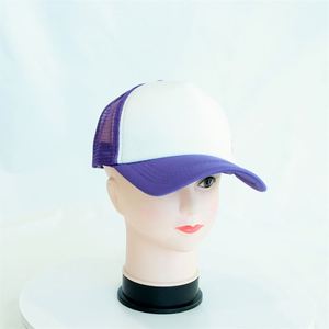 Casquette de camionneur vierge personnalisée de haute qualité, en forme de casquette à cinq panneaux, avec filet en éponge - Product Image 3