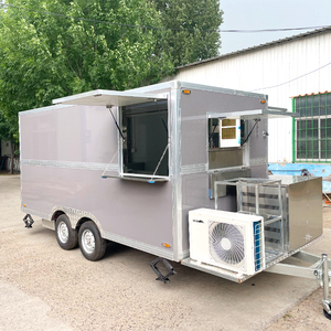 Consession รถพ่วงตู้ขายอาหารเตาอบพิซซ่าร้านอาหารรถบรรทุกรถตู้ทำความเย็นรถตู้ไอศกรีม - Product Image 2