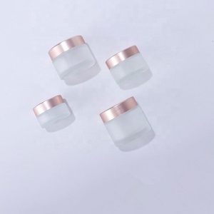 Pot en verre givré rose doré de luxe pour cosmétiques, avec couvercle, 2 oz, 10 grammes, 15 ml, 50 ml, 50 g, 20 g - Product Image 4