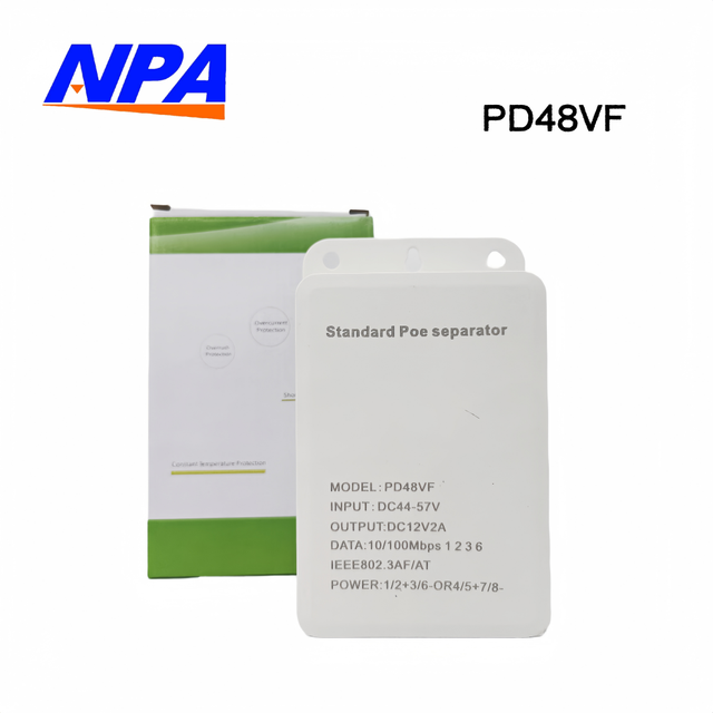 Outdoor Waterproof PoE Splitter with QoS 10/100Mbps IEEE 802.3af/at Standard Non-Isolated Adapter for IP Camera
