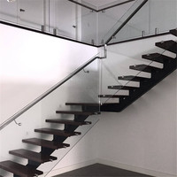 Einfach zu Installierende Treppe mit Minimalistischem Design und Holzstufen Gerade Treppe für Villen