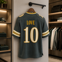 Maillot de football américain pour homme, nouvelle collection 2026, vert, collection City Rivalries, maillot de match, vente chaude # 10 Amours # 85 Kraft