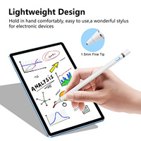 Pena Stylus Universal, pena Stylus Universal dengan saklar tekan presisi tinggi halus dan akurat dengan ujung untuk ponsel Android Tablet Pen