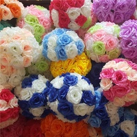 Boule de fleurs plate géante réaliste et légère, faite à la main, en tissu plastique gaufré, pour mariage, suspendue, spéciale transfrontalière