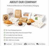 Emballage de boulangerie personnalisé, sac en papier kraft, boîte à beignets, boîte à gâteaux, boîte à cupcakes, emballage de pâtisserie avec fenêtre, écologique, HONPAK