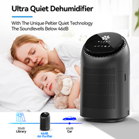 Purificateur d'air et déshumidificateur 2 en 1 pour la maison/le bureau avec filtre HEPA 11 et réservoir de 0,7 L, capacité de 100 m³/h CADR, 750 ml/jour
